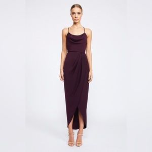 Shona Joy Black Core Lace Up Maxi Dress